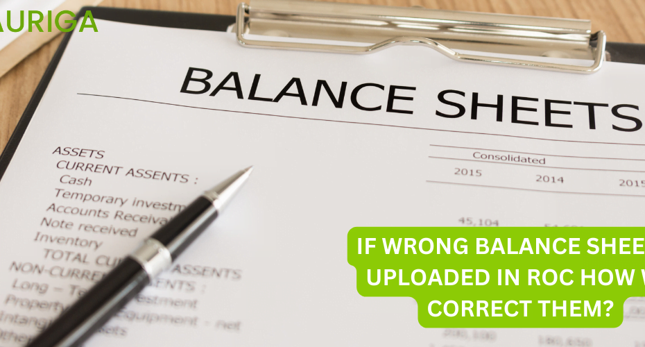 IF WRONG BALANCE SHEET IS UPLOADED IN ROC, HOW WE CORRECT THEM?