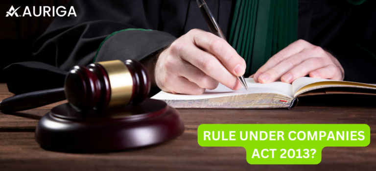 RULE OF UNDER COMPANIES ACT 2013?