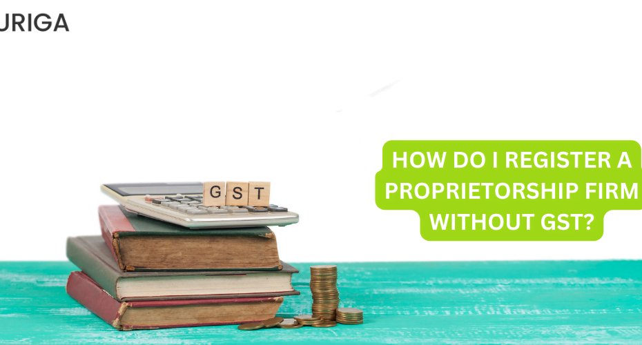 HOW DO I REGISTER A PROPRIETORSHIP FIRM WITHOUT GST?