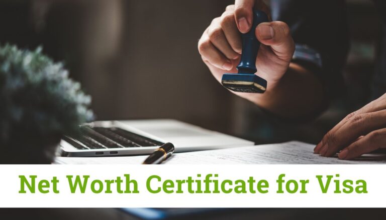Net Worth Certificate for Visa