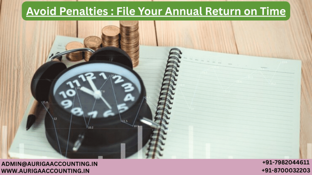 Avoid Penalties : File Your Annual Return on Time 1 AURIGA ACCOUNTING PRIVATE LIMITED AURIGA ACCOUNTING PRIVATE LIMITED Avoid Penalties File Your Annual Return on Time