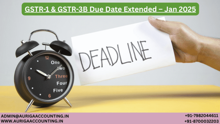 GSTR-1 & GSTR-3B Due Date Extended – Jan 2025