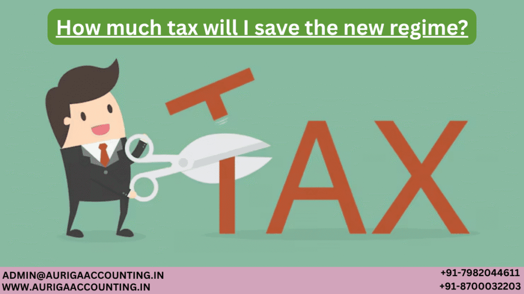 How much tax will I save the new regime? 1 AURIGA ACCOUNTING PRIVATE LIMITED AURIGA ACCOUNTING PRIVATE LIMITED How much tax will I save the new regime