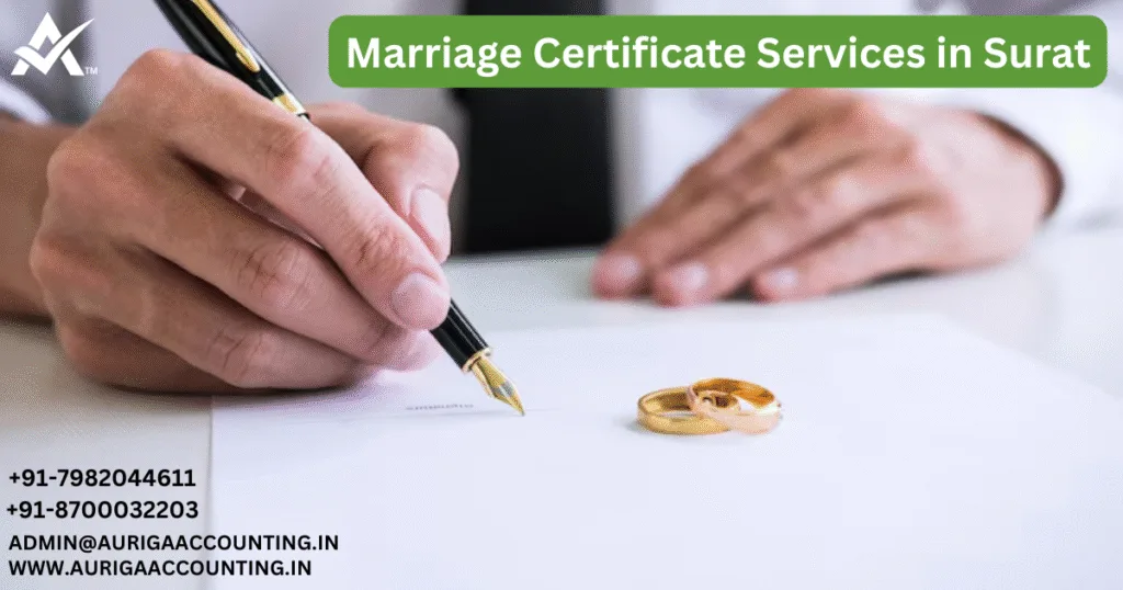 AURIGA ACCOUNTING PRIVATE LIMITED Marriage Certificate Services in Surat