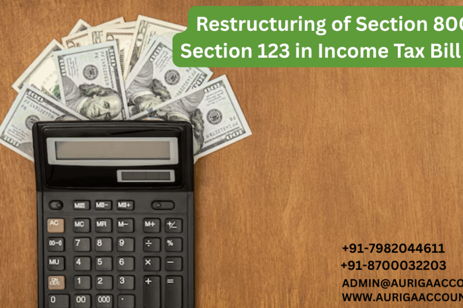 AURIGA ACCOUNTING PRIVATE LIMITED Restructuring of Section 80C to Section 123 in Income Tax Bill 2025
