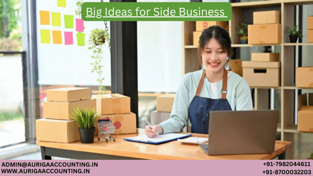 Big Ideas for Side Business 1 AURIGA ACCOUNTING PRIVATE LIMITED AURIGA ACCOUNTING PRIVATE LIMITED Big Ideas for Side Business