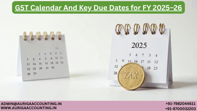 GST Calendar And Key Due Dates for FY 2025–26