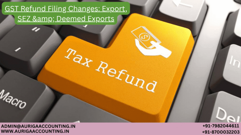 GST Refund Filing Changes Export, SEZ & Deemed Exports