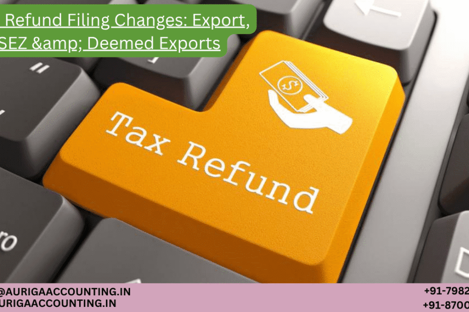AURIGA ACCOUNTING PRIVATE LIMITED GST Refund Filing Changes Export SEZ amp Deemed Exports