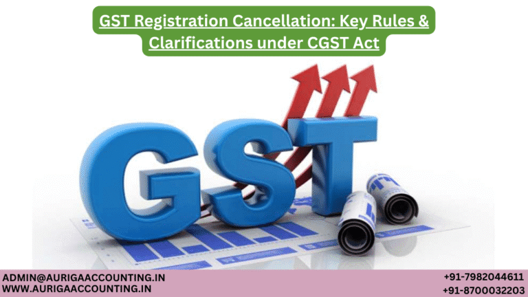GST Registration Cancellation Key Rules & Clarifications under CGST Act