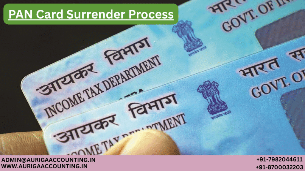 PAN Card Surrender Process 1 AURIGA ACCOUNTING PRIVATE LIMITED AURIGA ACCOUNTING PRIVATE LIMITED PAN Card Surrender Process