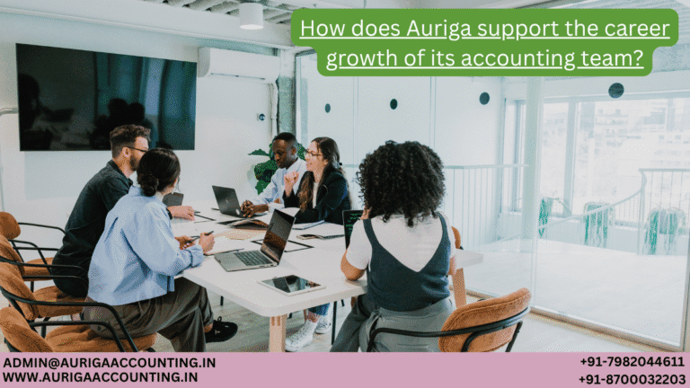 How does Auriga support the career growth of its accounting team
