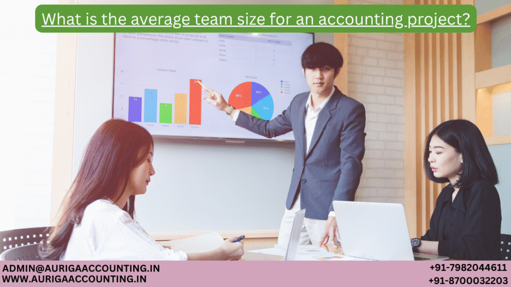 What is the average team size for an accounting project? 1 AURIGA ACCOUNTING PRIVATE LIMITED AURIGA ACCOUNTING PRIVATE LIMITED What is the average team size for an accounting project