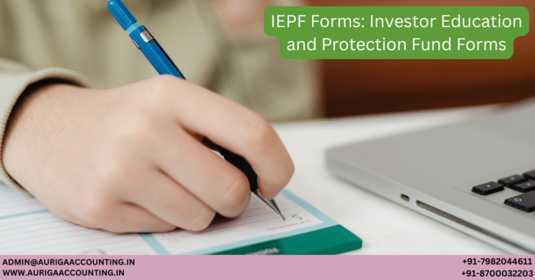 IEPF Forms Investor Education and Protection Fund Forms