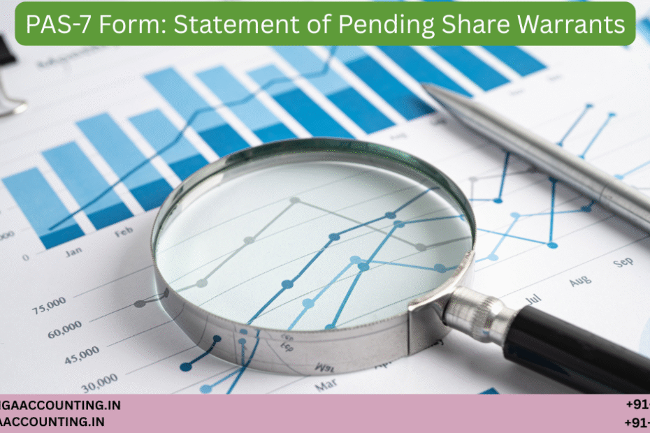 PAS-7 Form: Statement of Pending Share Warrants 1 AURIGA ACCOUNTING PRIVATE LIMITED AURIGA ACCOUNTING PRIVATE LIMITED PAS 7 Form Statement of Pending Share Warrants